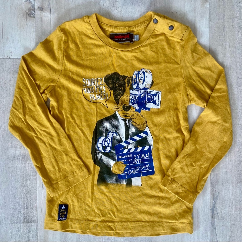 Catamini Yellow Graphic Shirt - 3T